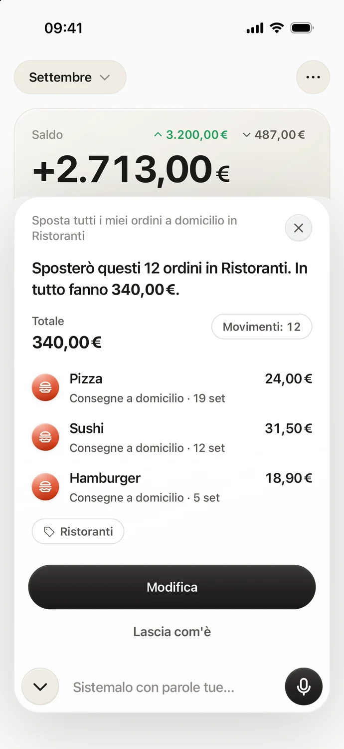 Proposta di spostare dodici movimenti in Ristoranti