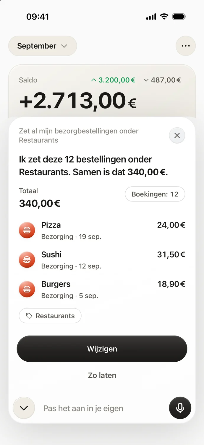 Voorstel om twaalf bestellingen onder Restaurants te zetten