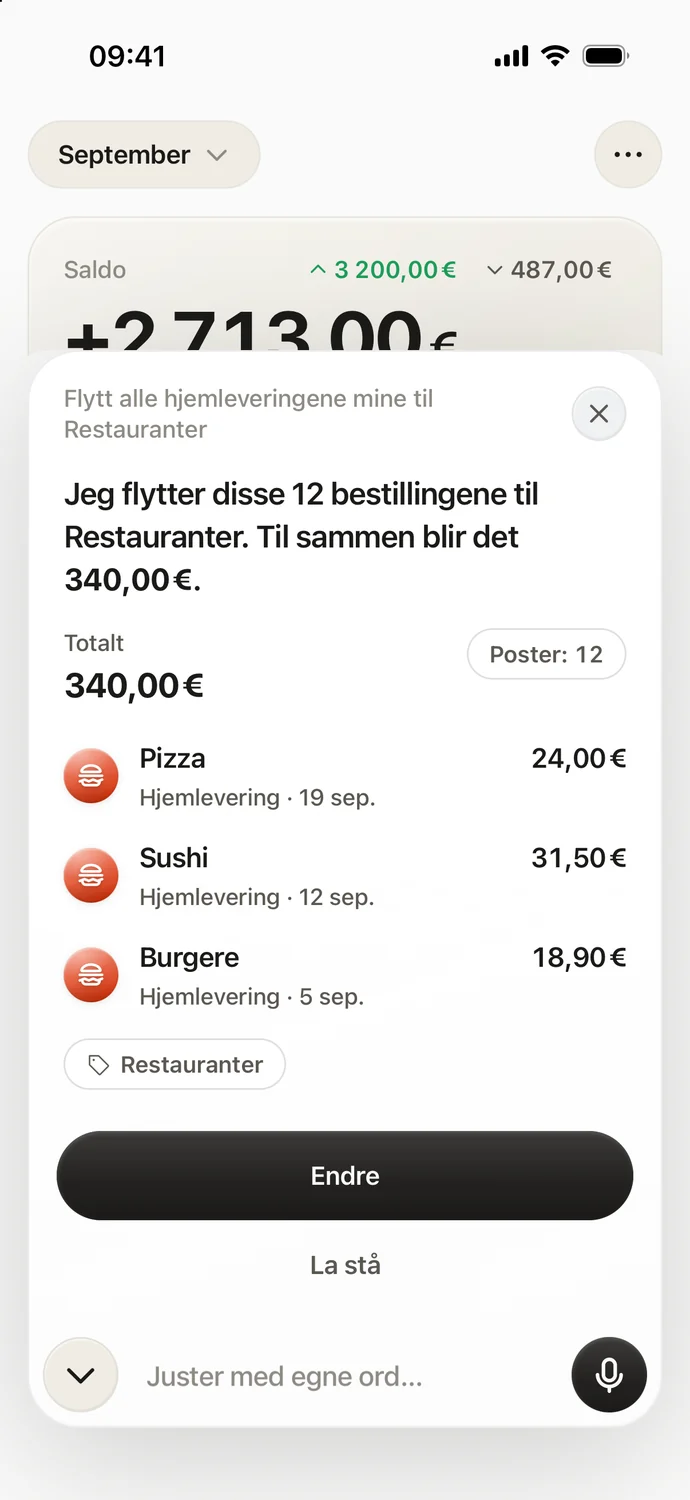 Forslag om å flytte tolv poster til Restauranter